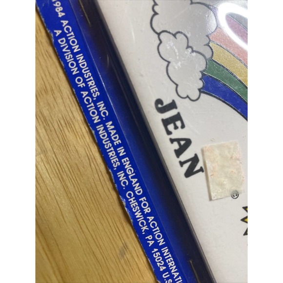 VINTAGE/RETRO JEAN RAINBOW&SUN NEW DEAD STOCK CERAMIC DOOR NAME PLAQUE 1984!! - Picture 4 of 12